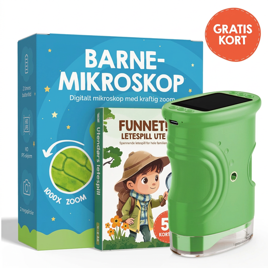 Barnemikroskop 1000x Forstørrelse – Komplett Startsett for Små Forskere